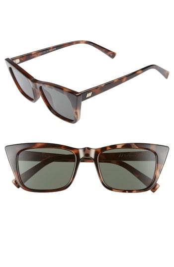 Women's Le Specs I Feel Love 51mm Cat Eye Sunglasses - Volcanic Tortoise