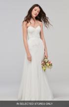 Women's Willowby Lupine Strapless Chantilly Lace & Net Gown, Size - Ivory
