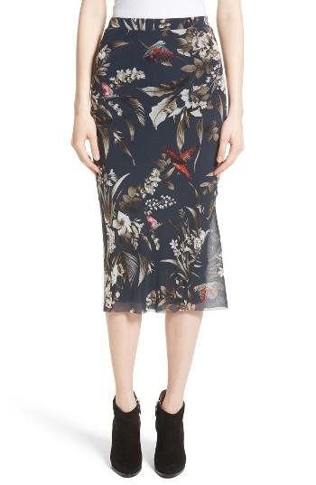 Women's Fuzzi Tulle Midi Skirt - Blue