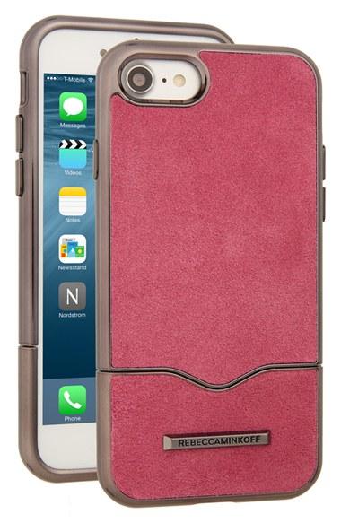 Rebecca Minkoff Leather Iphone 7 Slider Case - Pink
