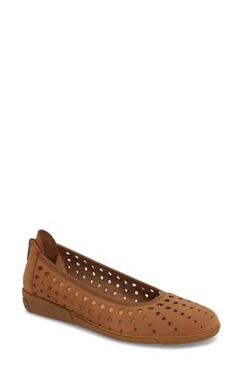 Women's Sesto Meucci Diva Perforated Skimmer .5 M - Brown