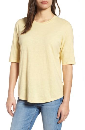 Women's Eileen Fisher Crewneck Tee, Size - Beige