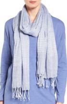 Women's Eileen Fisher Airy Linen Blend Scarf, Size - Blue