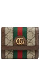 Women's Gucci Ophidia Gg Supreme French Wallet - Beige