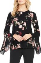 Petite Women's Vince Camuto Windswept Bouquet Bell Sleeve Blouse P - Pink