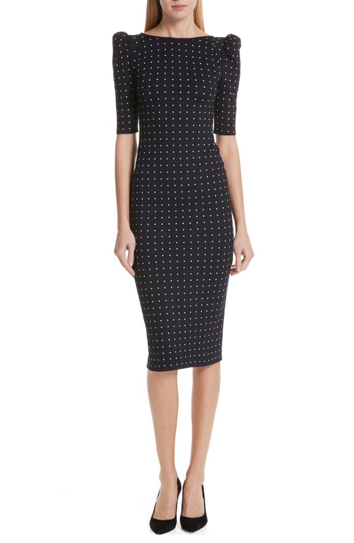 Women's Smythe Polka Dot Puff Sleeve Dress - Blue
