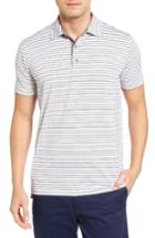 Men's Bobby Jones Control Stripe Jersey Polo - White