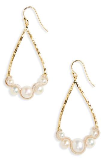 Women's Chan Luu Pearl & Velvet Drop Earrings