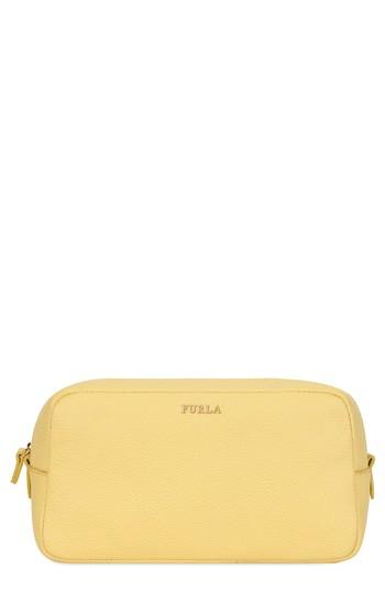 Furla Bloom Extra Large Leather Cosmetic Case, Size - Cedro