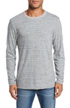 Men's Faherty Heathered Reversible Long Sleeve Crewneck T-shirt, Size - Grey