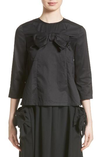 Women's Comme Des Garcons Satin Bow Blouse