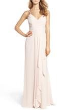 Women's Hayley Paige Occasions Chiffon Gown - Pink