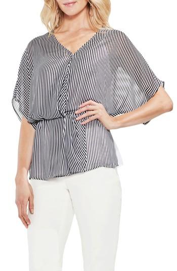 Women's Vince Camuto Island Stripe Cinch Waist Top - Black