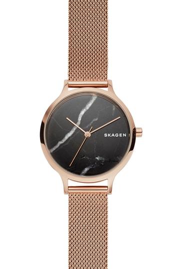 Women's Skagen Anita Stone Mesh Strap Watch, 34mm