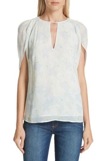 Women's Lewit Petal Sleeve Chiffon Top - Blue