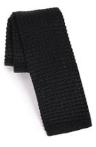 Men's The Tie Bar Knit Silk Tie, Size - Black