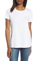 Petite Women's Eileen Fisher Organic Cotton Crewneck Tee, Size P - White