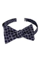 Men's Ted Baker London Dot Wool Bow Tie, Size - Blue