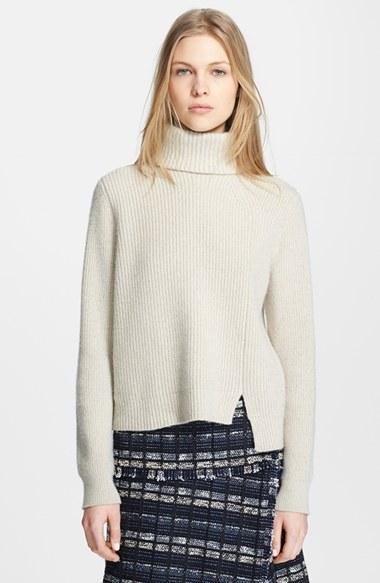 Proenza Schouler Chunky Rib Knit Turtleneck Oatmeal