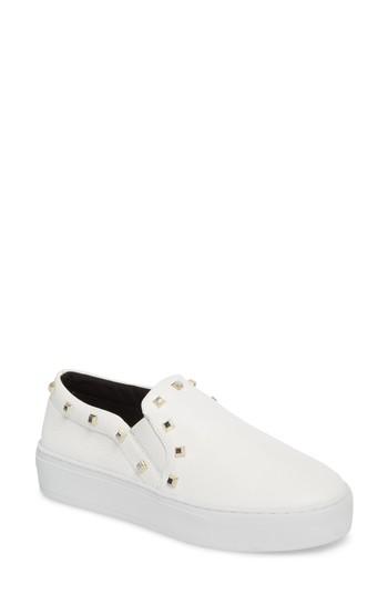 Women's Rebecca Minkoff Nora Stud Platform Sneaker M - White