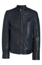 Men's Lamarque Leather Moto Jacket - Blue