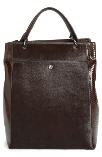 Elizabeth And James Large Eloise Genuine Calf Hair & Leather Tote - Brown
