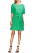 Women's Vince Camuto Belt Parisian Crepe Dress - Green
