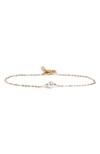 Women's Nadri Faux Pearl Line Bracelet