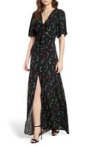 Women's Afrm Ramon Tie Front Maxi Dress