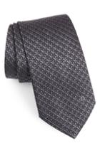 Men's Salvatore Ferragamo Fano Jacquard Silk Tie, Size - Grey
