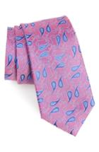 Men's Nordstrom Men's Shop Primrose Paisley Silk Tie, Size - Pink