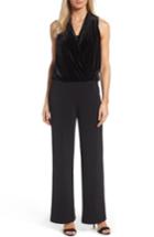 Women's Karen Kane Velvet & Crepe Wide Leg Jumpsuit