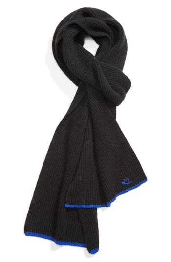 Women's Rag & Bone Yorke Cashmere Scarf, Size - Black