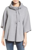 Women's Gibson Funnel Neck Poncho Style Sweatshirt, Size - Grey