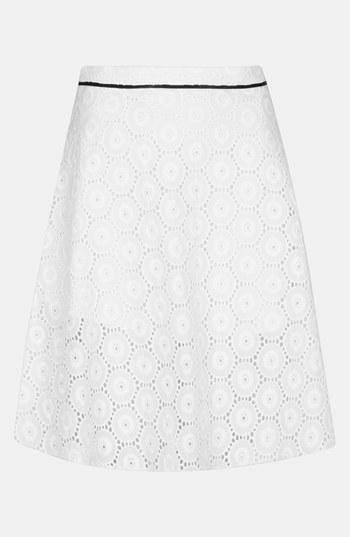 Topshop Broderie Anglaise Skirt White 8