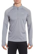 Men's Under Armour Threadborne Quarter Zip Performance T-shirt - Grey