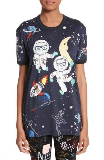 Women's Dolce & Gabbana Astro Dg Millennials Graphic Tee Us / 42 It - Black
