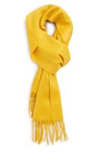 Men's The Rail Solid Fringed Scarf, Size - Yellow