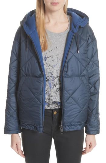 Women's Burberry Tyneham Lined Quilted Jacket - Blue