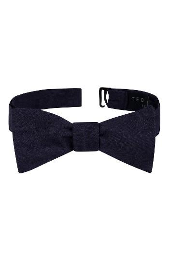 Men's Ted Baker London Dot Cotton Bow Tie, Size - Blue