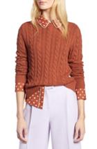 Women's Halogen X Atlantic-pacific Cable Sweater - Brown