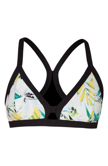 Women's Hurley Garden Quick Dry Surf Bikini Top - Metallic