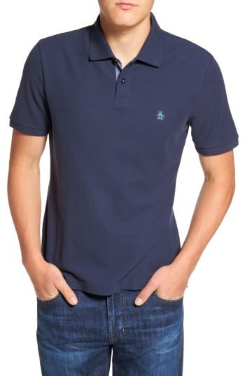 Men's Original Penguin Daddy Pique Polo, Size - Blue