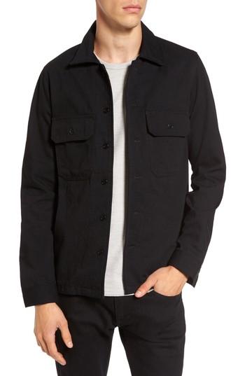 Men's Naked & Famous Denim Long Sleeve Shirt - Black