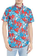 Men's Bonobos Riviera Slim Fit Tropical Print Sport Shirt - Red