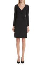 Women's Emporio Armani Punto Milano Faux Wrap Dress Us / 38 It - Blue