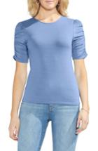 Women's Vince Camuto Ruched Sleeve Knit Top, Size - Blue