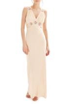Women's Topshop Bride Embroidered Silk Gown Us (fits Like 0-2) - Beige