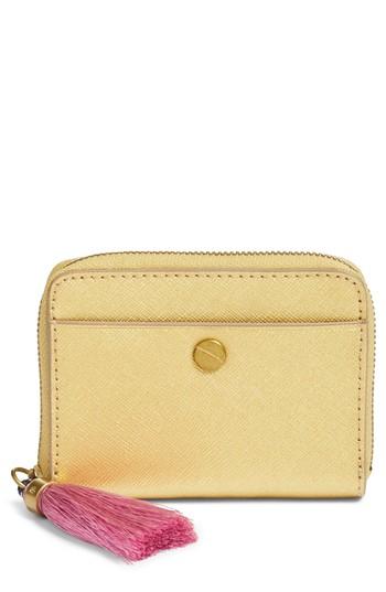 J.crew Saffiano Italian Leather Card Case With Tassel -
