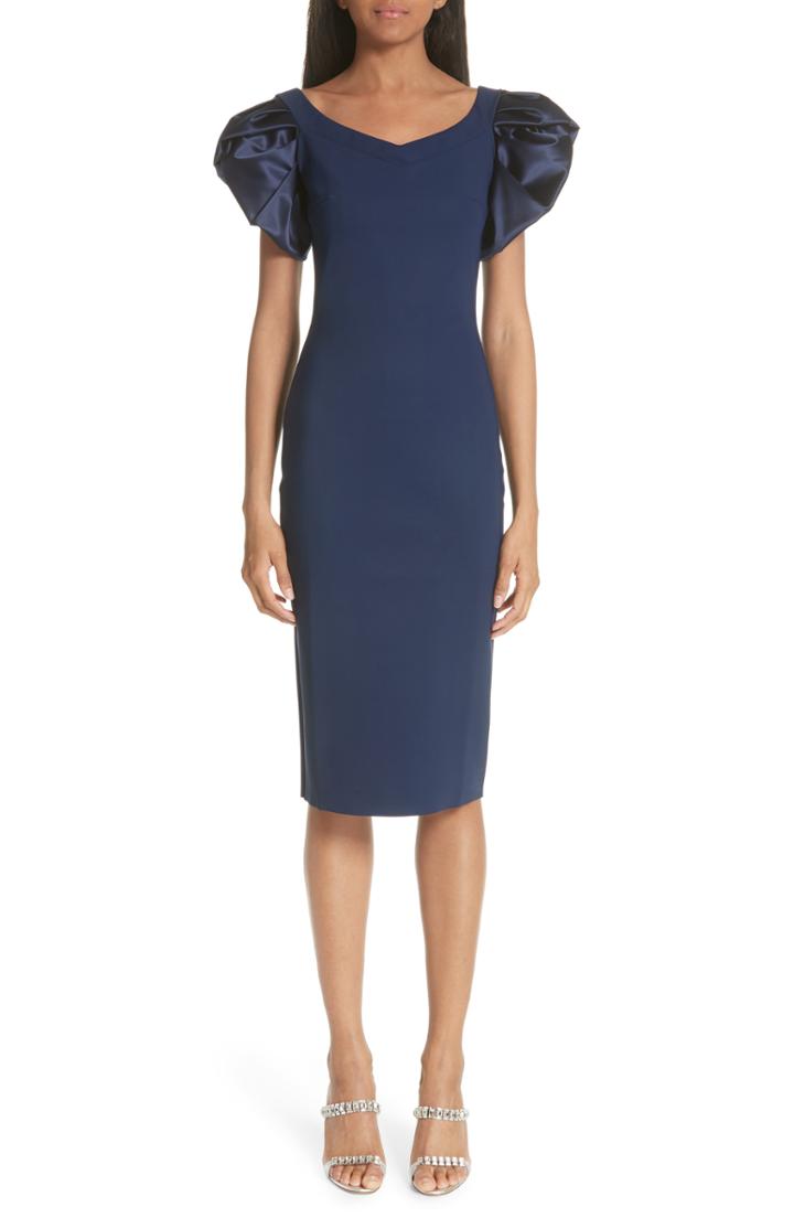 Women's Chiara Boni La Petite Robe Eunice Jersey Sheath Dress - Blue